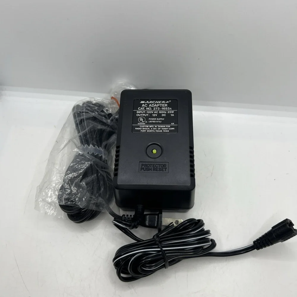 1989 Radio Shack Archer 12V Adapter‎ # 273-1653A 12 V DC 1 Amp Power Supply